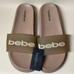Woman’s Bebe Translucent Slide Sandal Sz 11 NWT